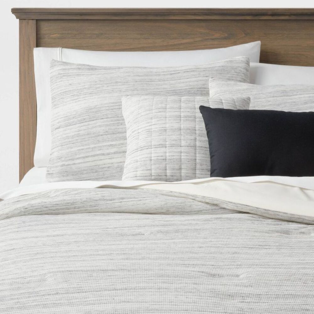 Threshold - 4pc Twin/Twin Extra Long Space-Dyed Waffle Comfort Gray